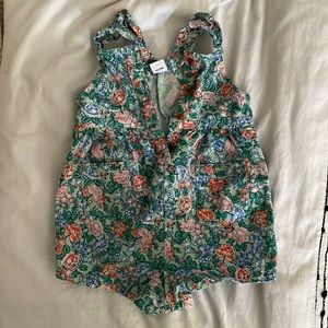 Floral Baby Girl Overalls